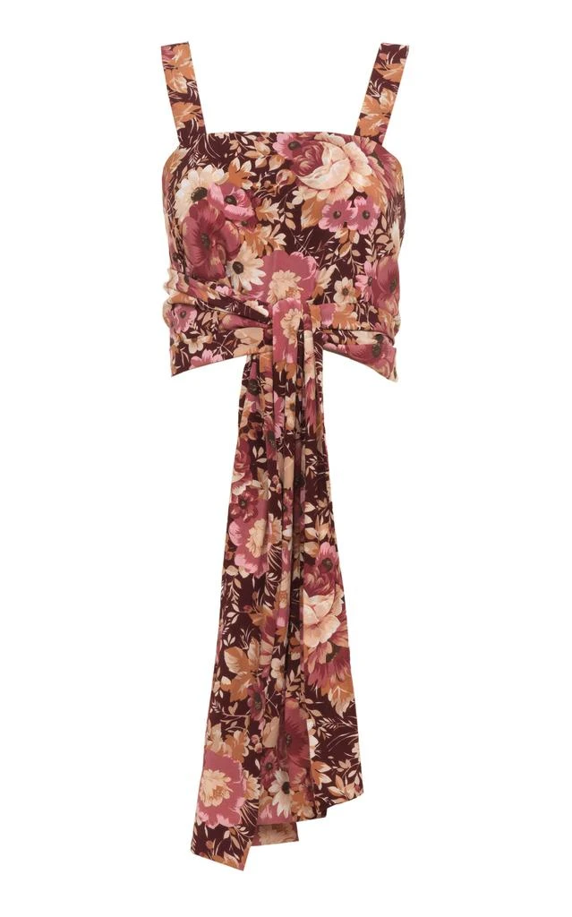 Chloé Chloé Tie-Detailed Organic Silk Crepe De Chine Crop Top - Moda Operandi 1