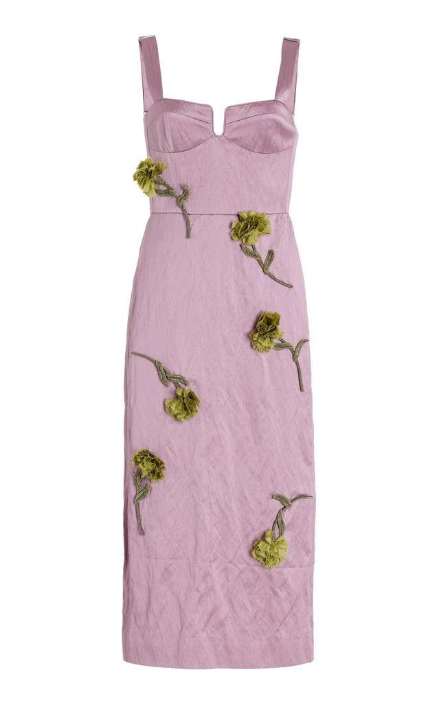 Erdem - Embellished Satin Bustier Midi Dress - Pink - UK 6 - Moda Operandi   On Sale Now with Up to 70% Off | Discover Exclusive Deals & Savings at  BeyondStyle