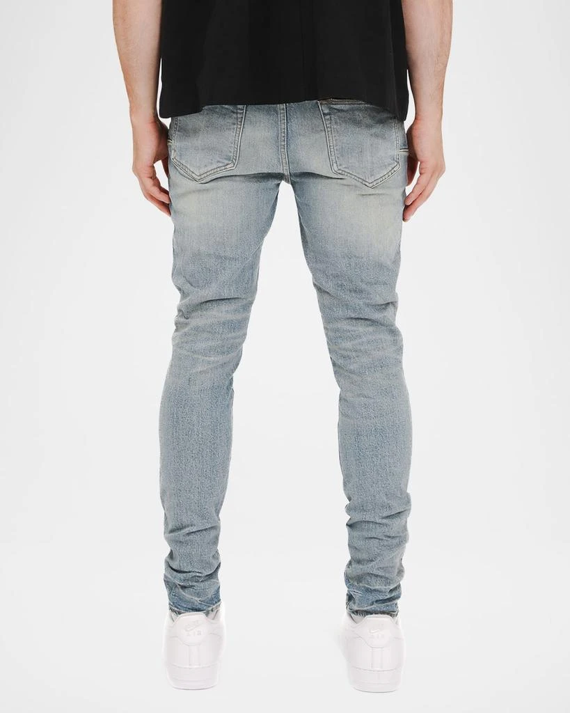 PURPLE Men's Light-Wash Skinny Jeans 2