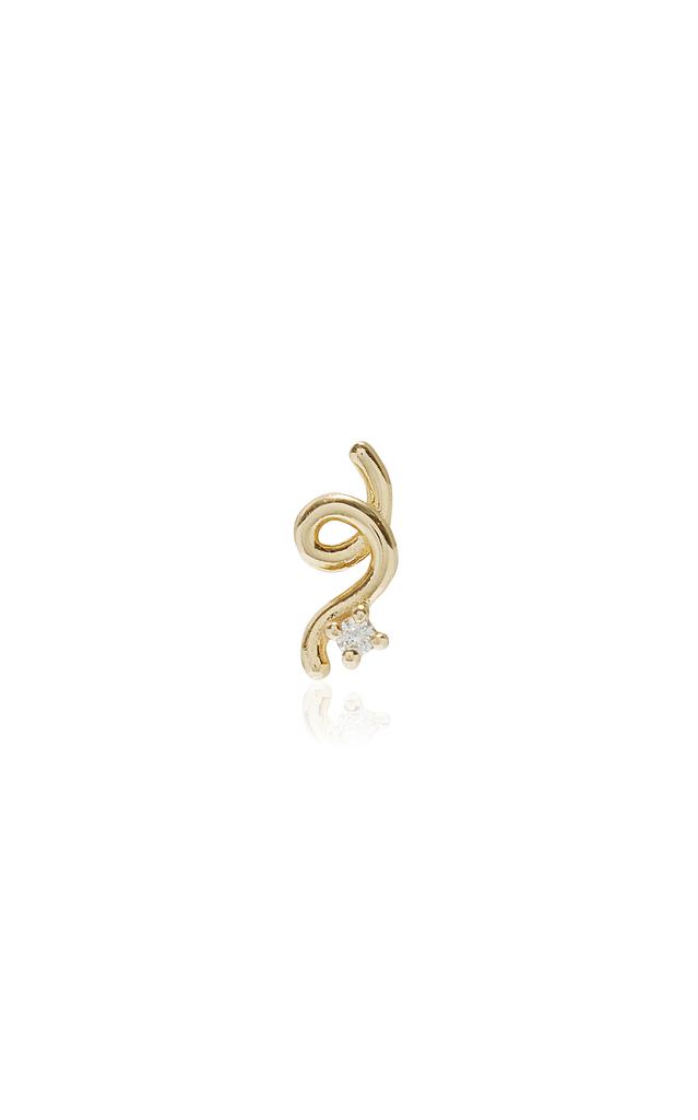 Bea Bongiasca Bea Bongiasca - Mini Loop 9K Yellow Gold Diamond Single Earring - Gold - OS - Moda Operandi - Gifts For Her