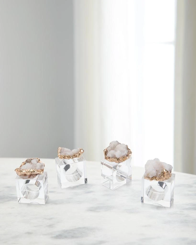 John Richard Geode Napkin Rings, Set of 4
