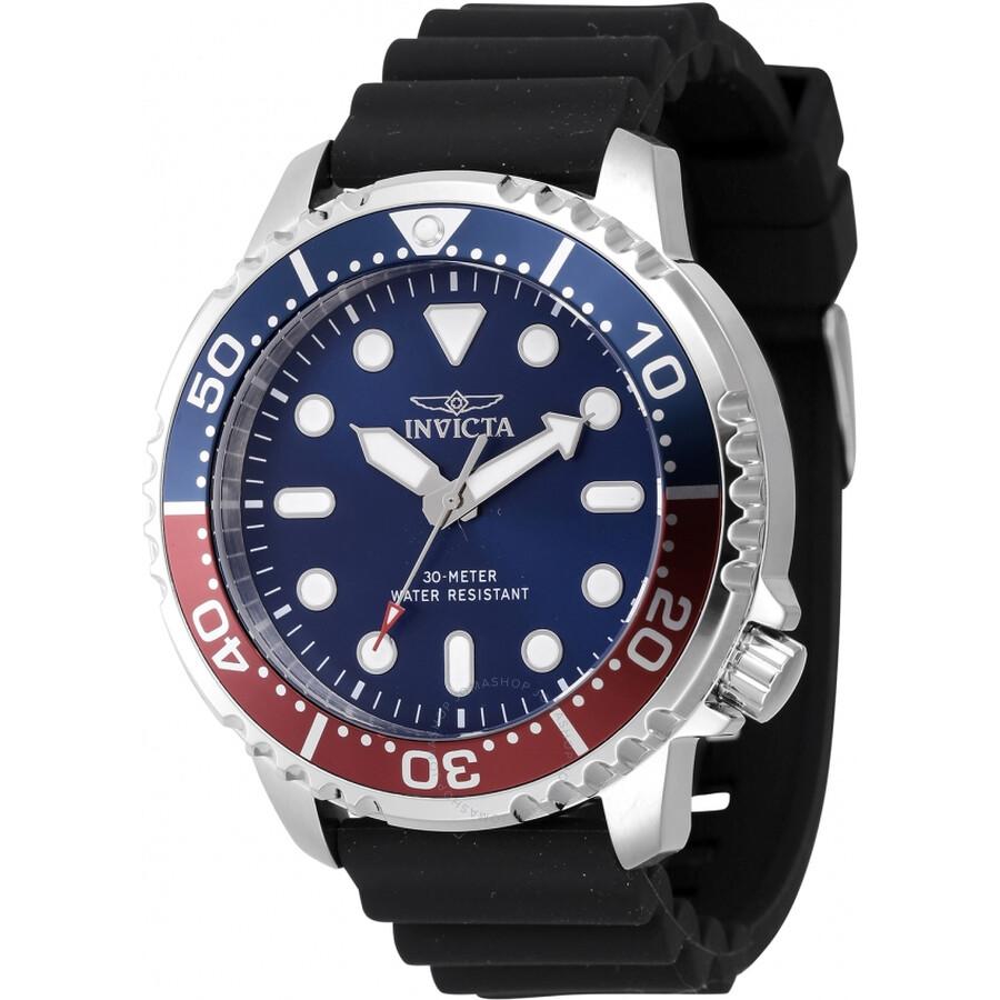 Invicta Pro Diver Quartz Blue Dial Pepsi Bezel Men's Watch 47222