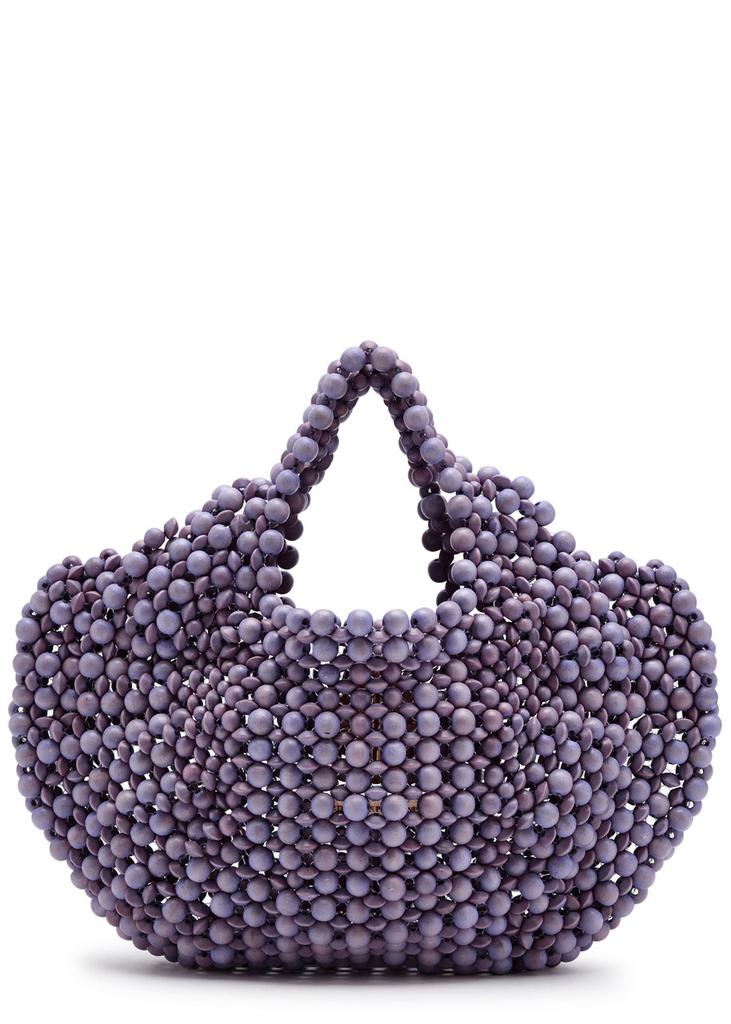 ARANAZ Lagrima beaded top handle bag