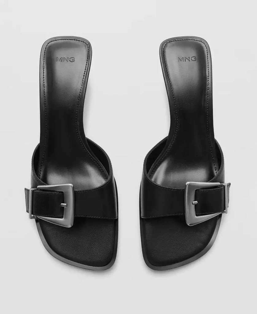 Mango Women's Buckle Leather Sandals 4