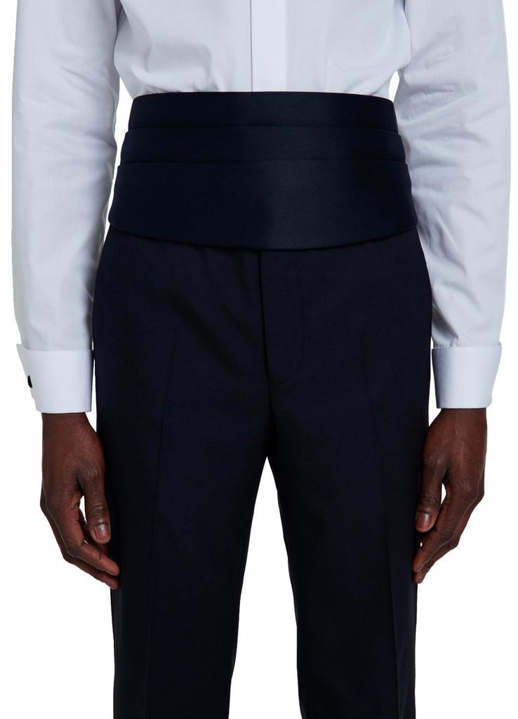 Fursac Satin pleated tuxedo belt