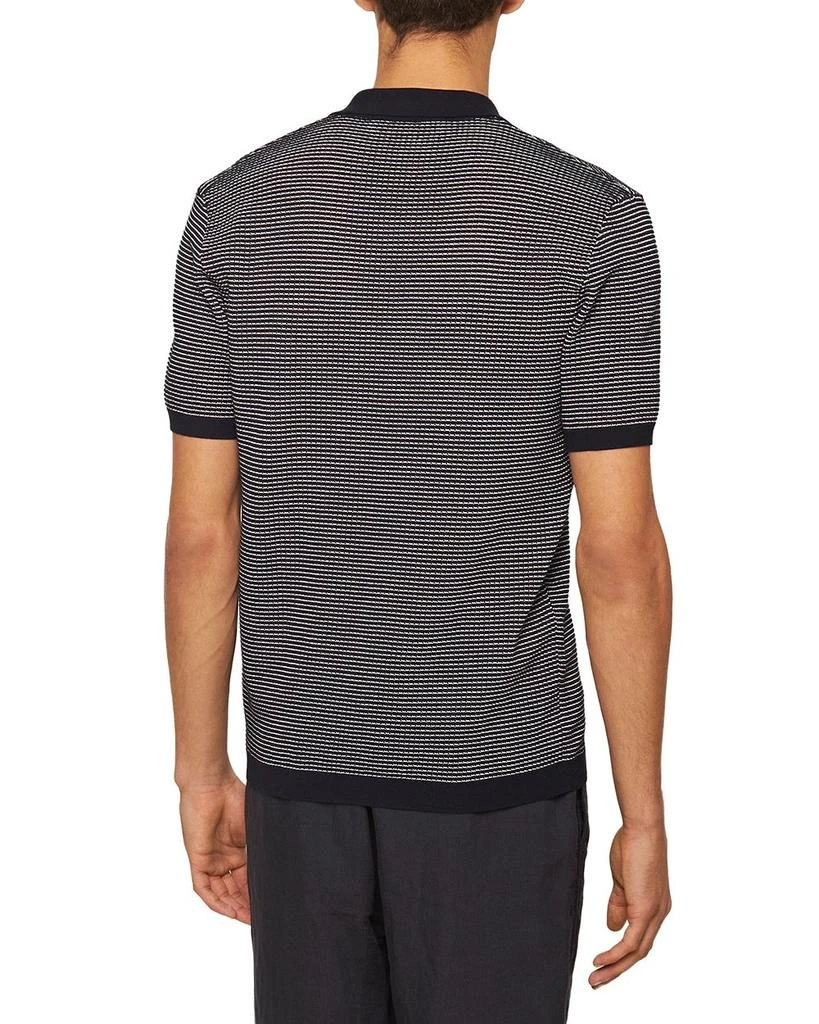 ORLEBAR BROWN Roddy Two Tone Waffle Knit Mesh Classic Fit Polo Shirt 2