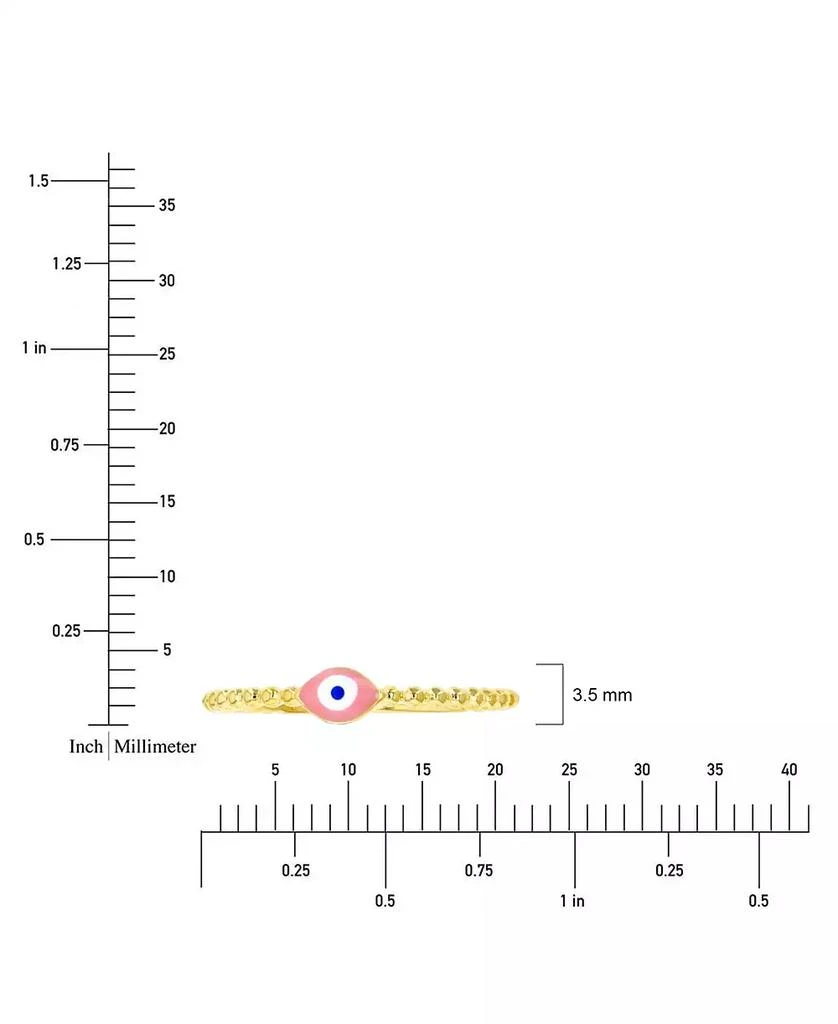Macy
s Macy’s Enamel Evil Eye Beaded Ring in 14K Yellow Gold Over Sterling Silver 3