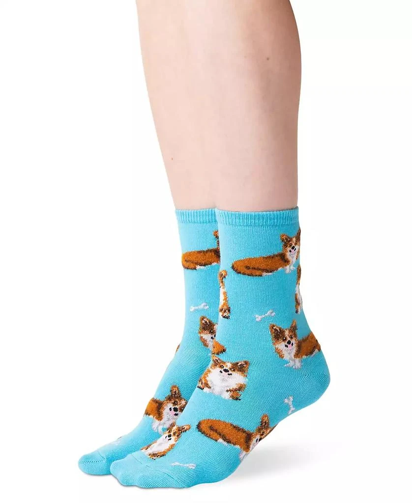 Hot Sox Women's Corgi Print Fashion Crew Socks 3