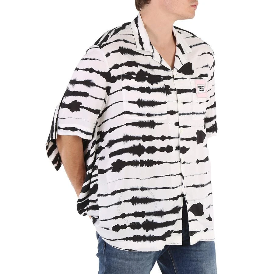 Burberry Cape Detail Short-sleeve Watercolour Print Twill Shirt 2