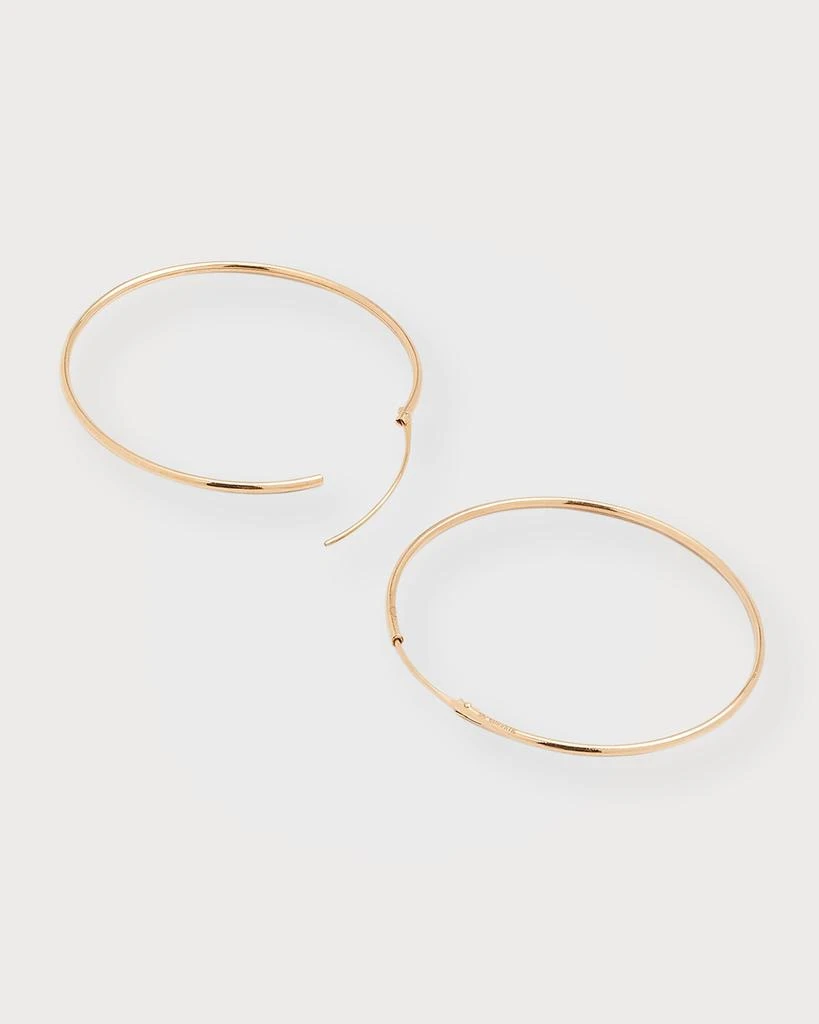 Ginette NY Rose Gold Circle Hoop Earrings 4
