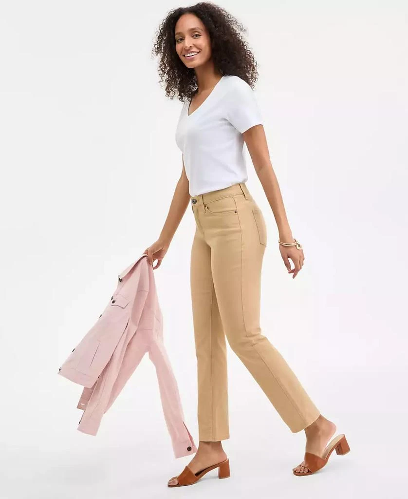 Style & Co Women's Straight-Leg High Rise Twill Pants, Created for Macy's 2