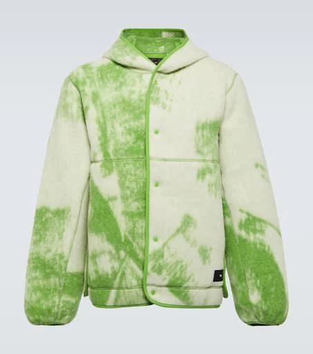 Y-3 Printed wool-blend fleece jacket 1