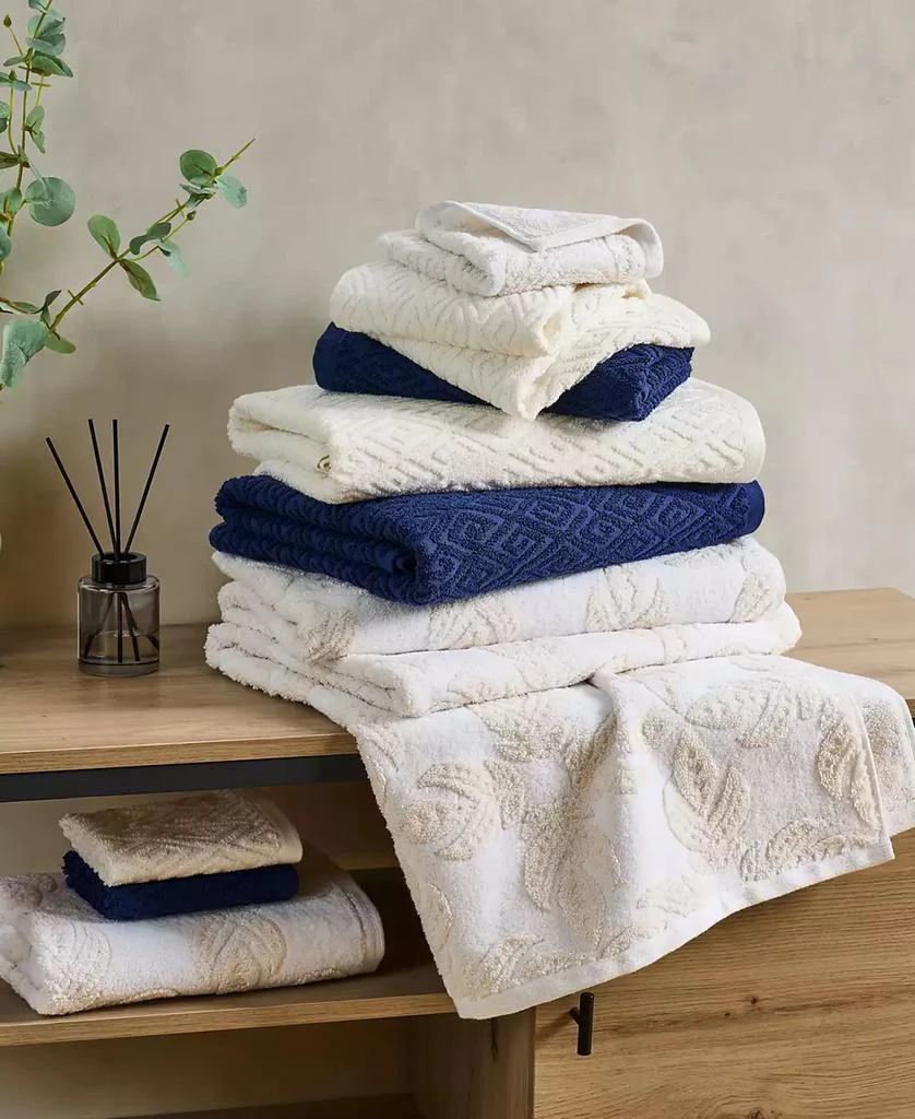 John Robshaw Maze Solid Texture Cotton Hand Towel, 30" x 20" 4