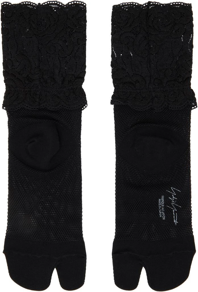 YOHJI YAMAMOTO Black Mesh/Lace Tabi Socks 2