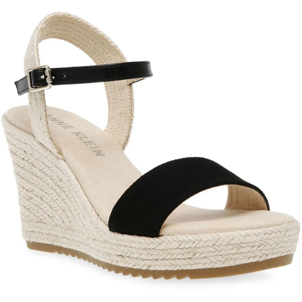 Anne Klein Anne Klein Womens Wella Rhinestone Ankle Strap Platform Sandals 1