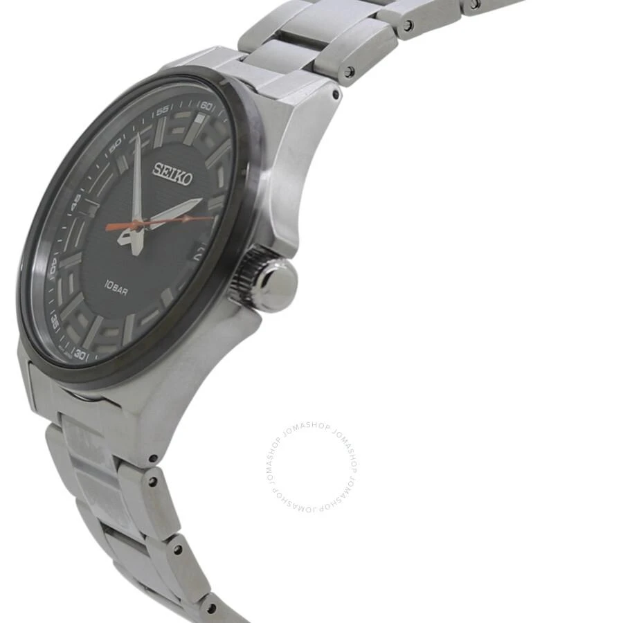Seiko Quartz Crystal Black Dial Men's Watch SUR507P1 2