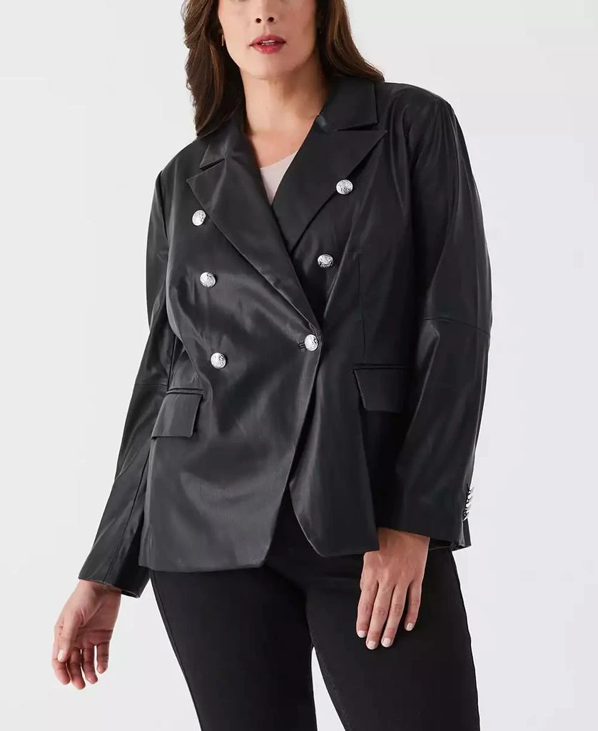 Rafaella Leather Double Breasted Blazer 3