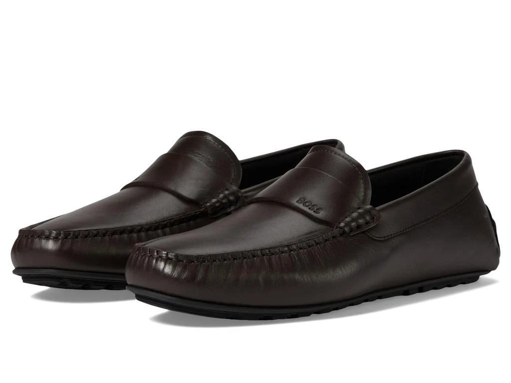 Hugo Boss Smooth Leather Slip-On Drivers 1