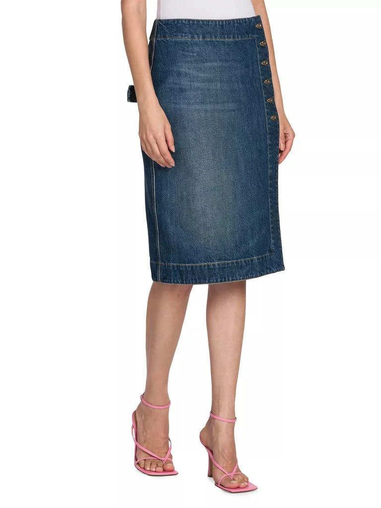 Bottega Veneta Denim Wrap Cargo Skirt 4