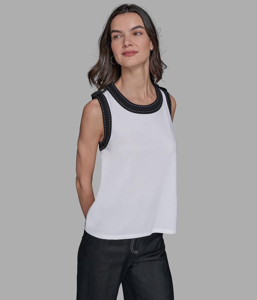 Karl Lagerfeld Paris TANK TOP WITH BUTTON