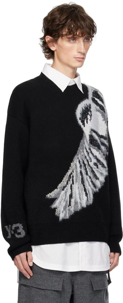 Y-3 Black Graphic Knit Sweater 2