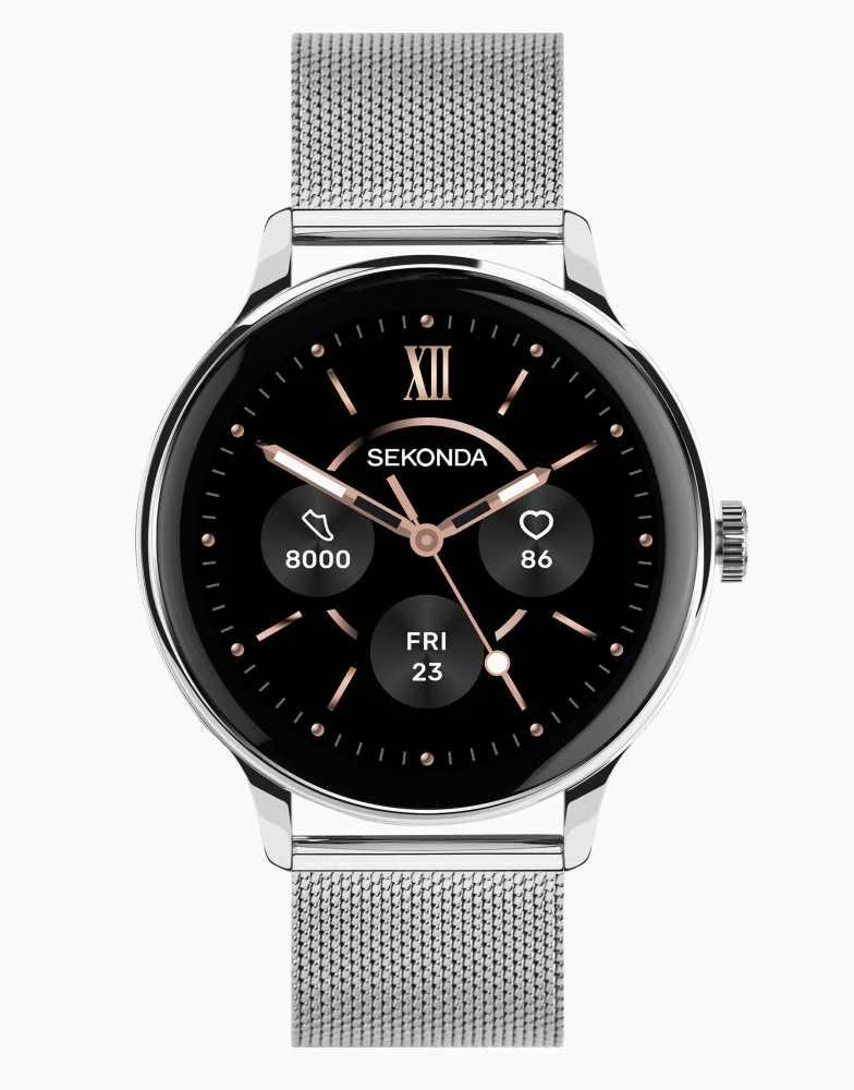 Sekonda Sekonda Sekonda flex plus 42mm round silver watch in silver 1