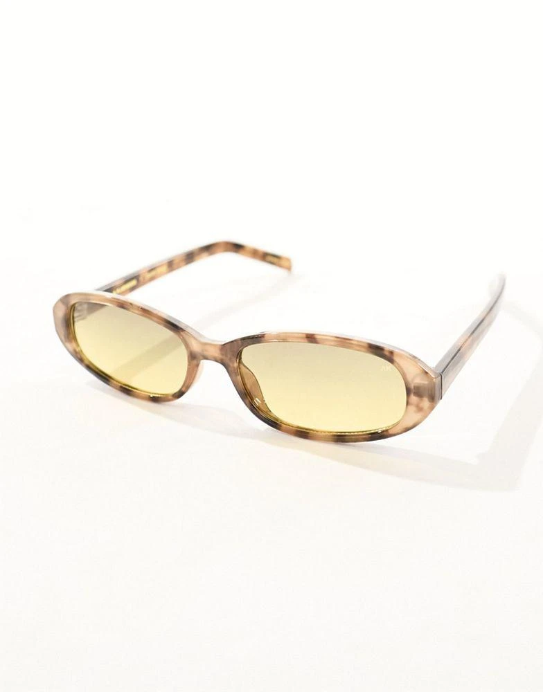 A.Kjaerbede A.Kjaerbede macy narrow sunglasses in light tortoise 3