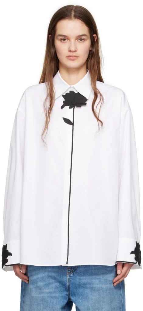 Valentino White Flower Shirt 1