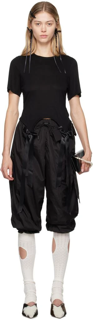 Simone Rocha Black Bow Tail Easy T-Shirt 1