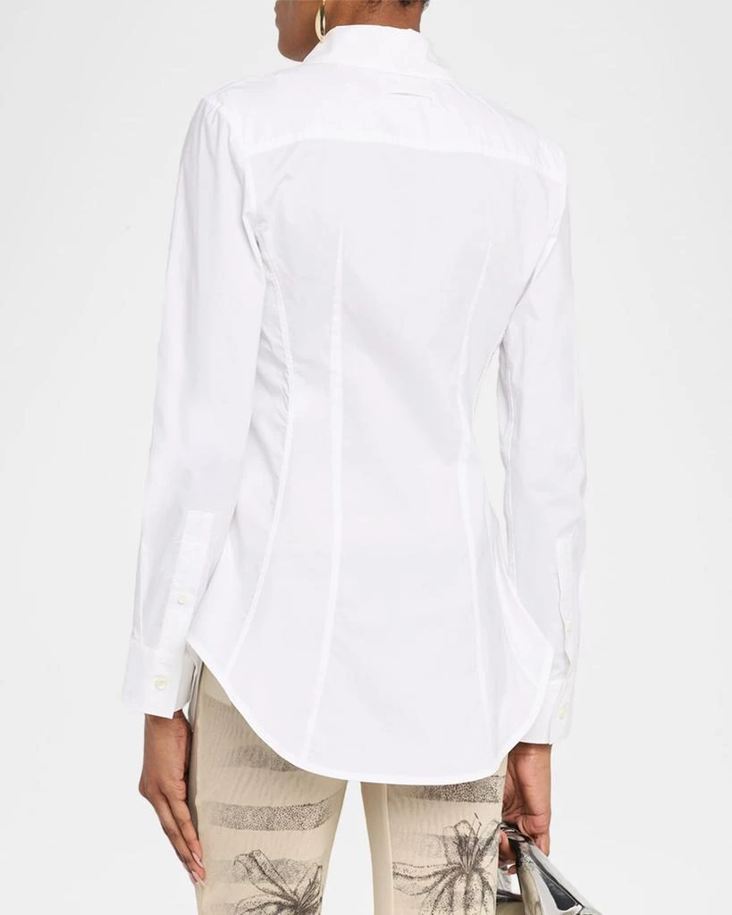 Jean Paul Gaultier Waist-Strap Cotton Button-Down Shirt 3