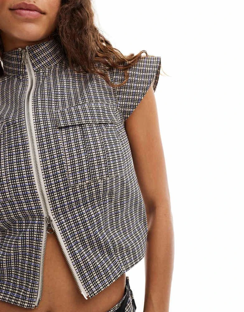 COLLUSION COLLUSION zip utility top co ord in check 3