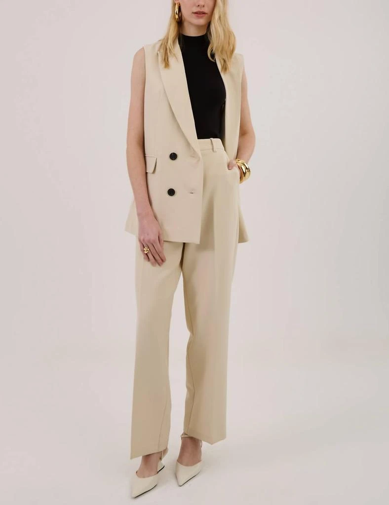 Unique Chic Unique Chic - Eunice Sage Tailored Long Vest 3