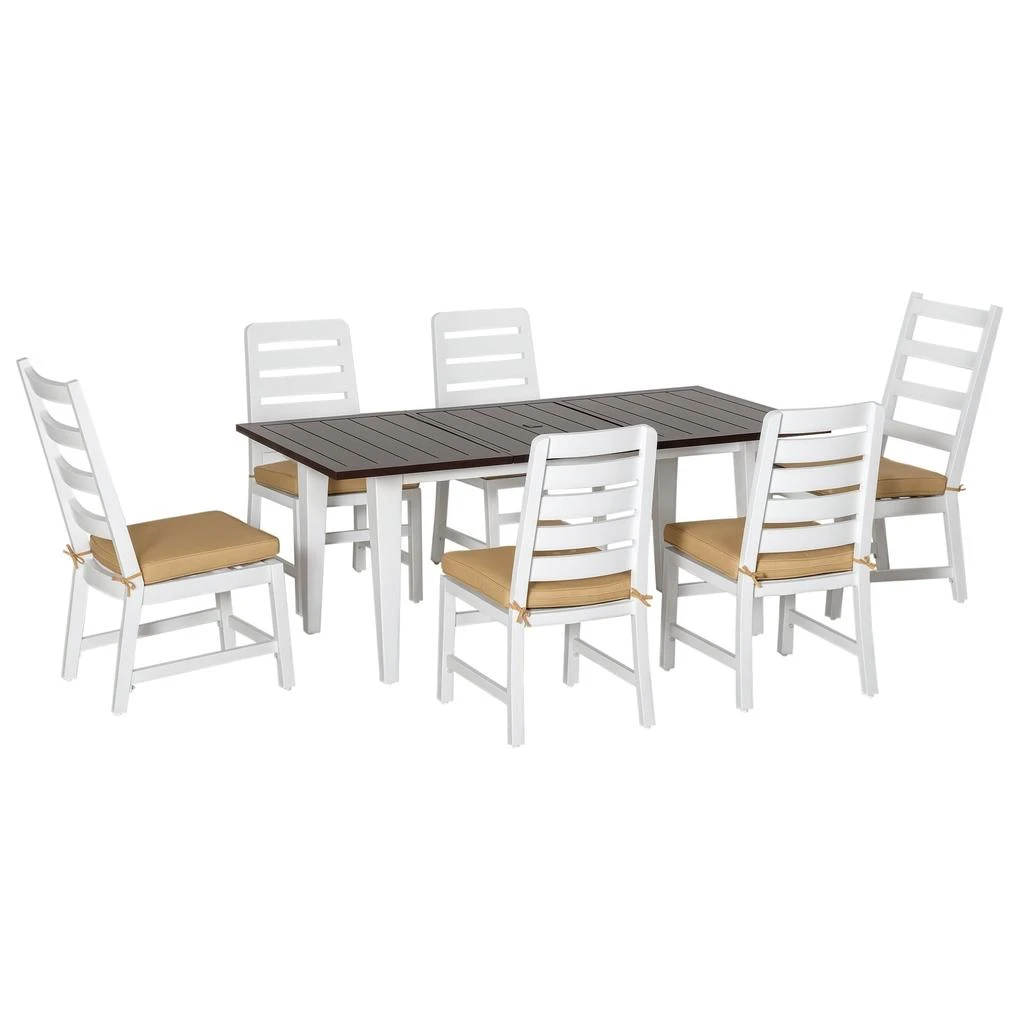 Hivvago Outdoor Dining Set with Umbrella Hole for 6
