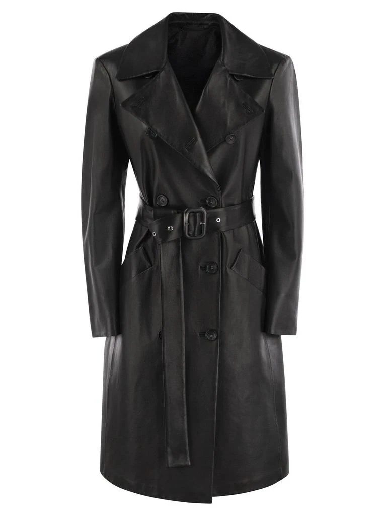 Max Mara Sportmax Double-Breasted Belted Coat from Cettire