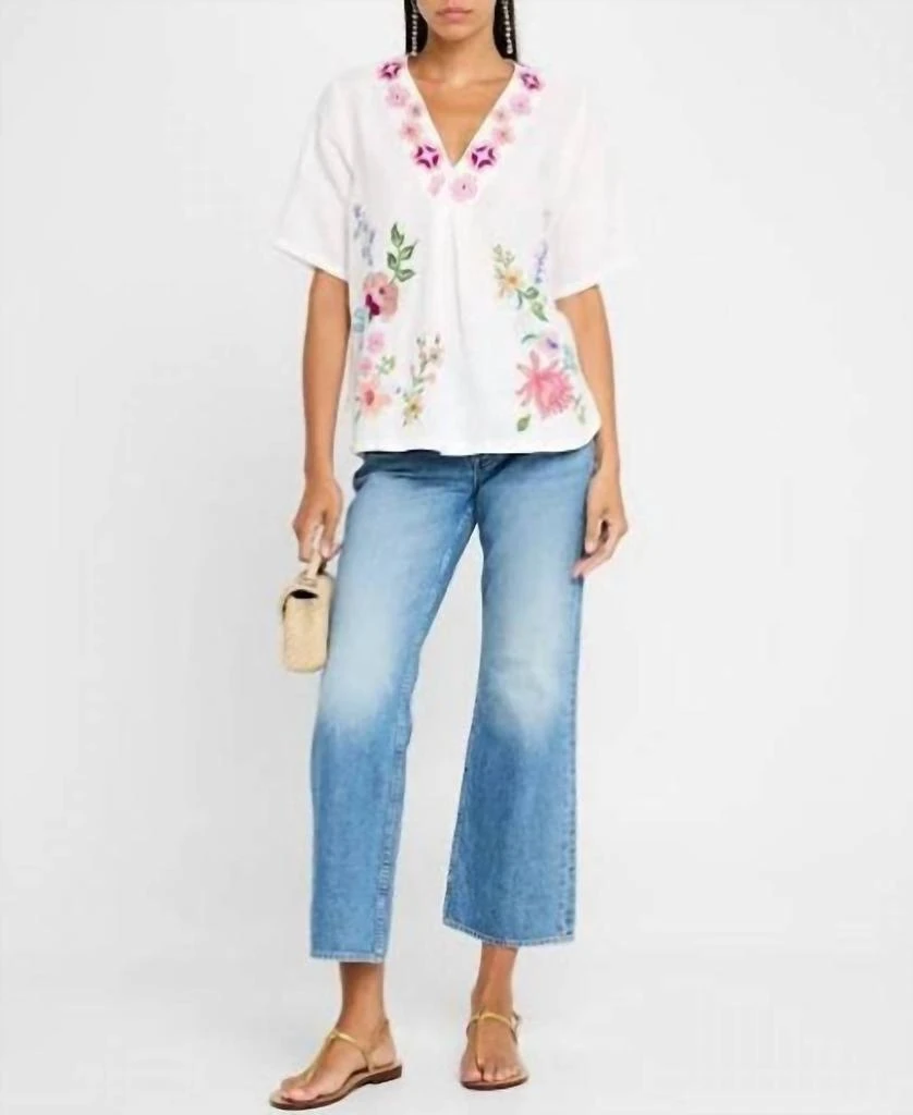 Johnny Was Johnny Was - LINEN V-NECK BLOUSE MAUREEN 4