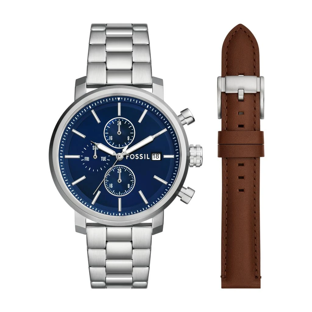 Fossil Men's Rhett Multifunction, Stainless Steel Watch and Strap Set 1