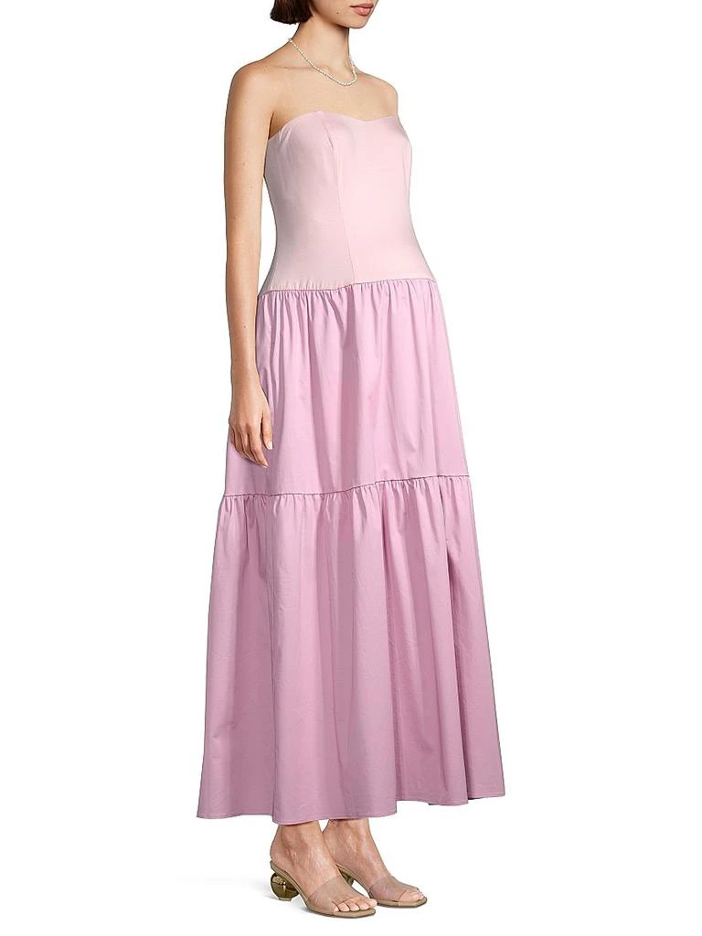 Emilia George Maternity The Evelyn Strapless Tiered Midi-Dress 4