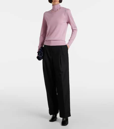 Dries Van Noten High-rise wool wide-leg pants 7