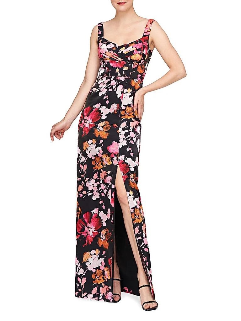 Kay Unger Nicole Floral Organza Column Gown 2