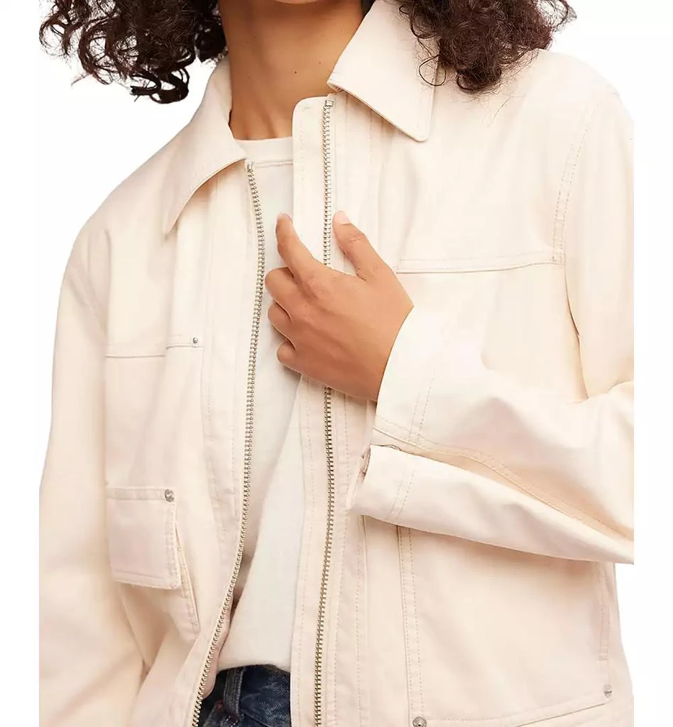 Free People Women's Blair Faux-Suede Wide-Sleeve Jacket 4