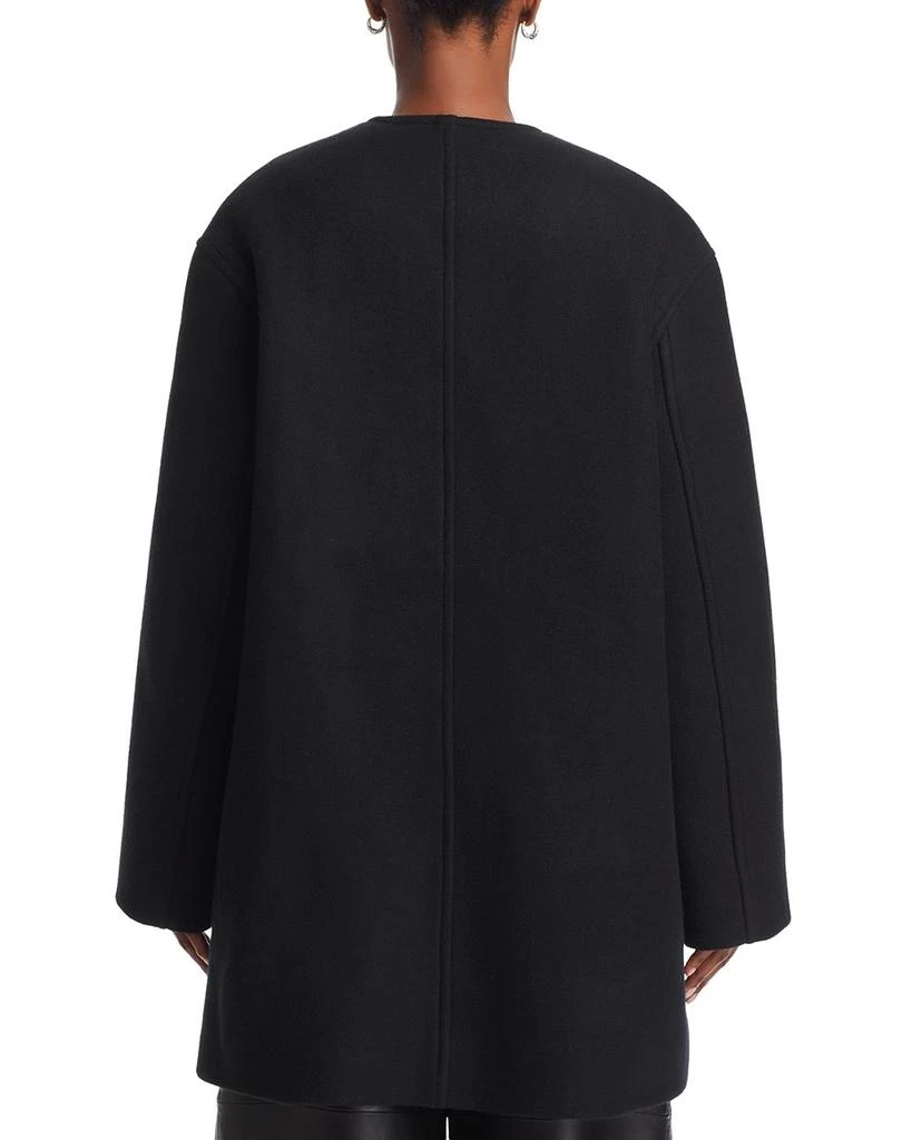 CO Collarless Wool Coat 3