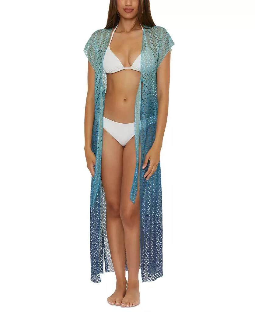 Becca Women's Sunset Ombré Crochet Cover-Up Robe 4