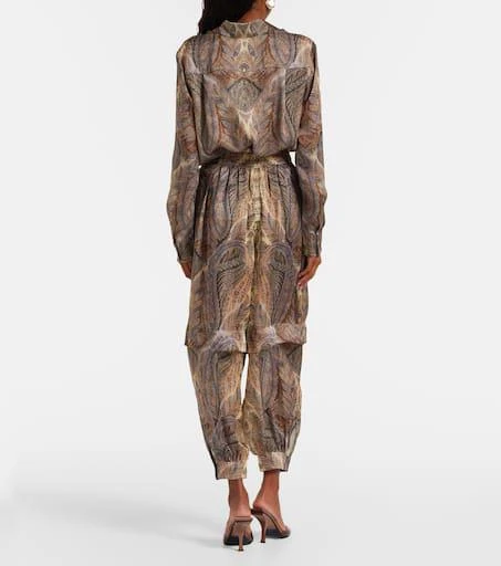 Zimmermann Hypnotic paisley silk tapered pants 3