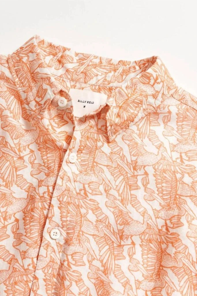 Billy Reid Men's Flock Linen Wilson Shirt In Terracotta 4