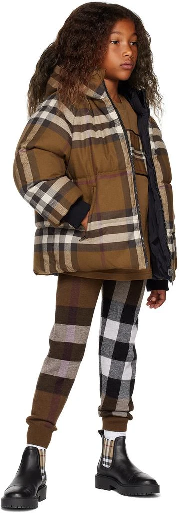 Burberry Kids Black Check Detail Chelsea Boots 5