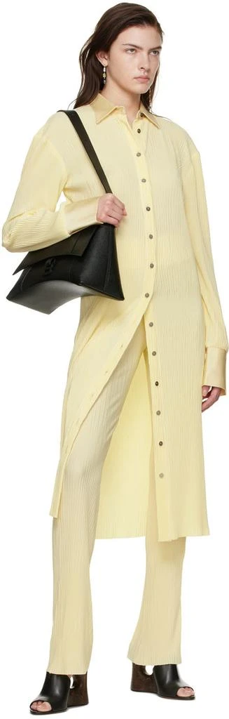 Atlein Yellow Polyester Midi Dress 4