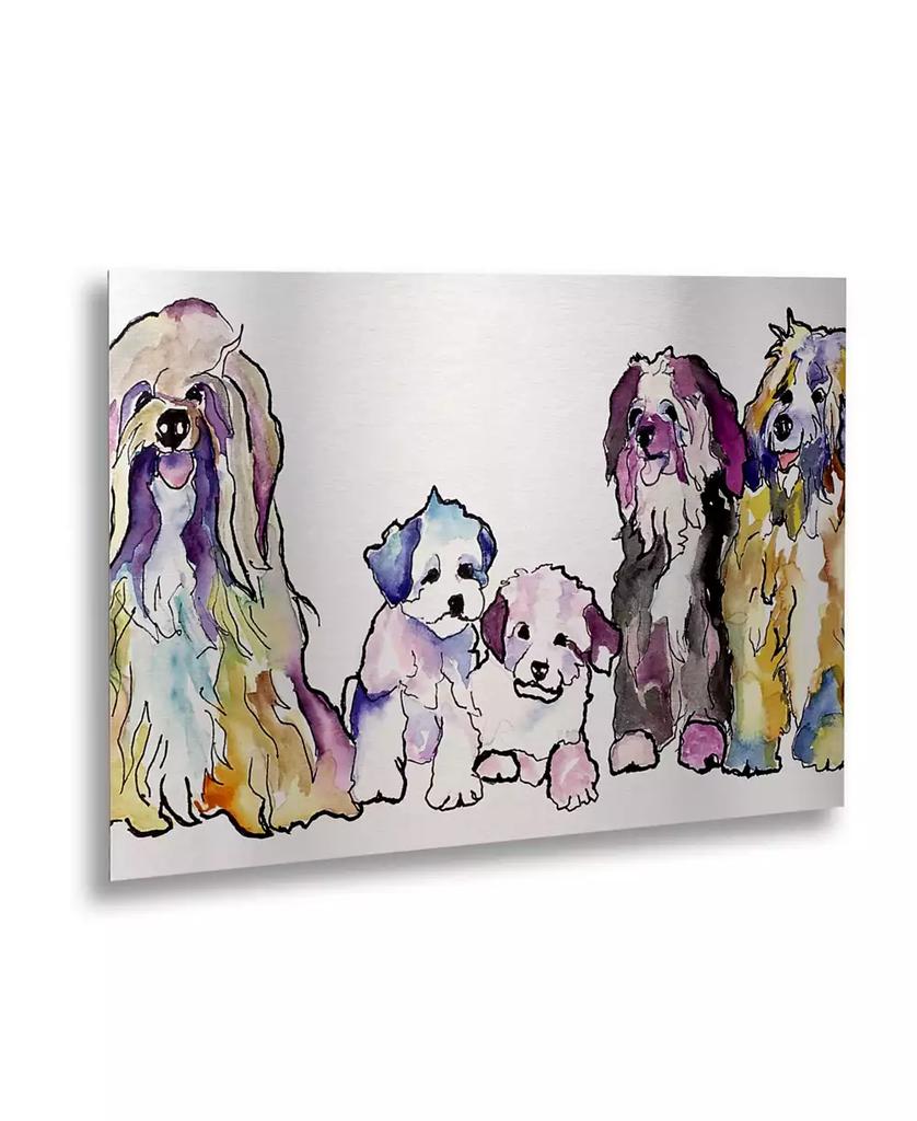 Trademark Global Pat Saunders-White The Gang Floating Brushed Aluminum Art - 22" x 25"