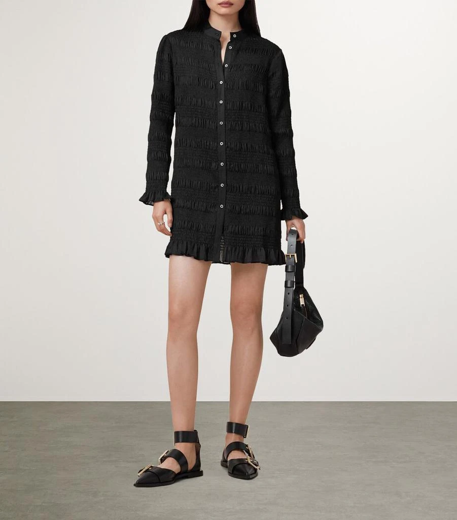 ALL SAINTS Shirred Meg Mini Shirt Dress 3