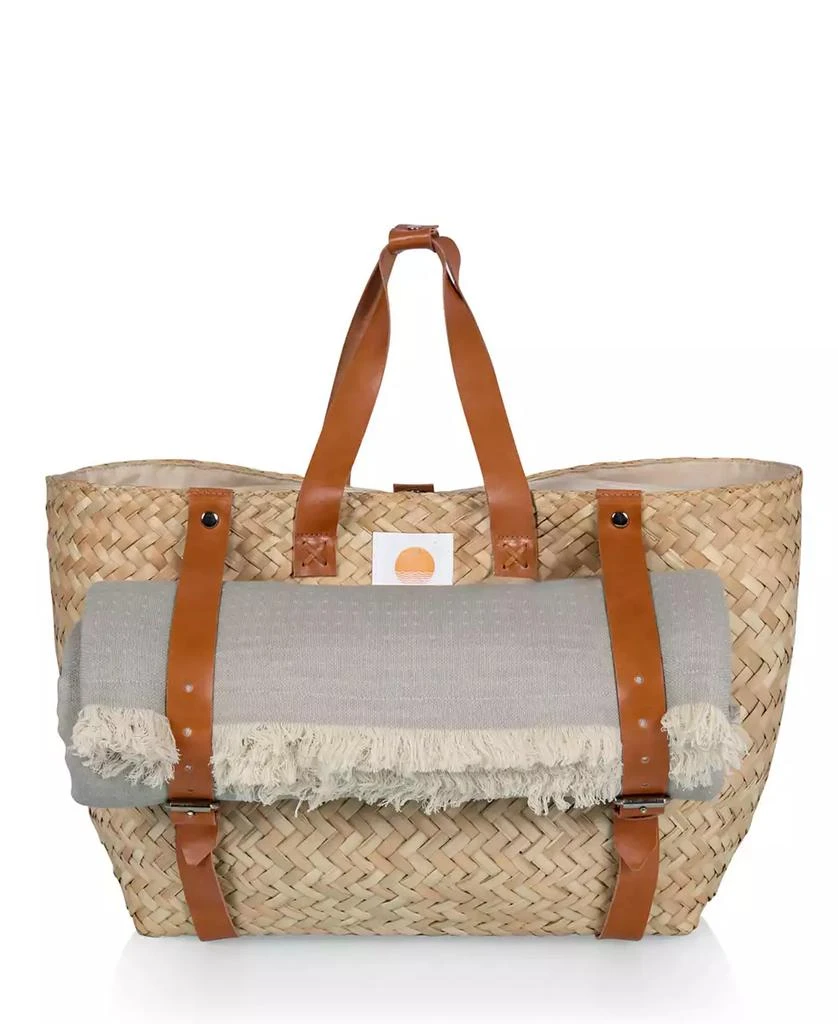 Beach State Hermosa Woven Beach Cooler Tote Bag 8