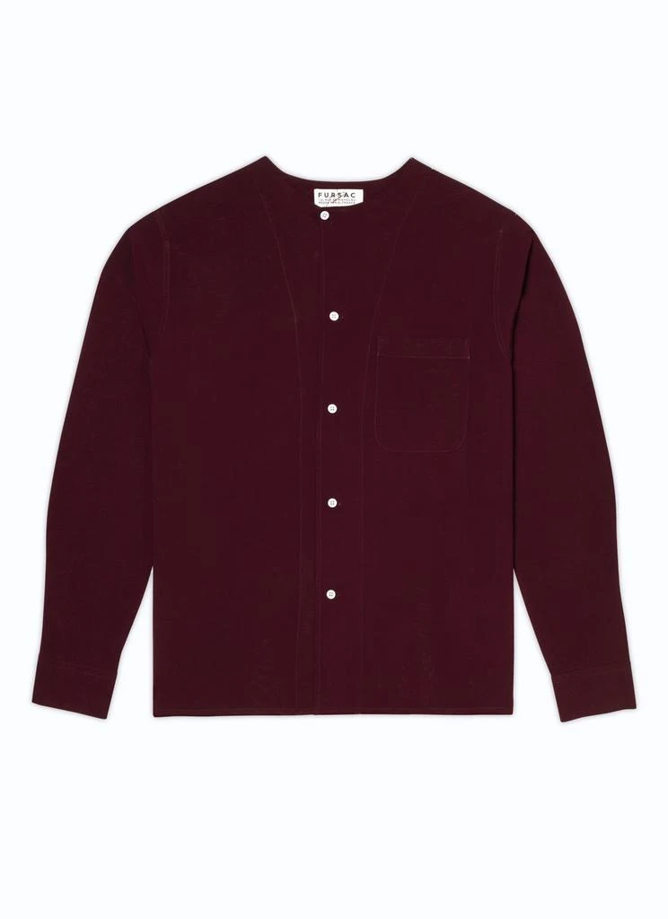 预计3周后发货 Fursac Chemise En Toile De Viscose - Bordeaux - Homme 6